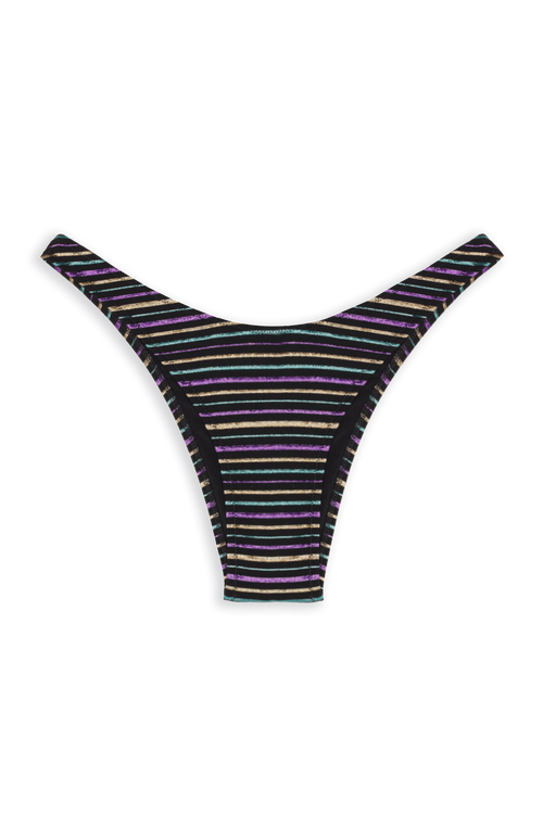 Brigitte Bikini Bottom // Lurex Stripes - Reina Olga - BIKINI
