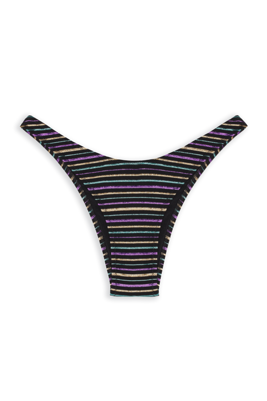 Brigitte Bikini Bottom // Lurex Stripes - Reina Olga - BIKINI