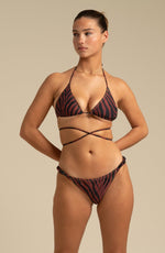 Scrunchie Bikini Bottom // Brown Tiger Print - Reina Olga