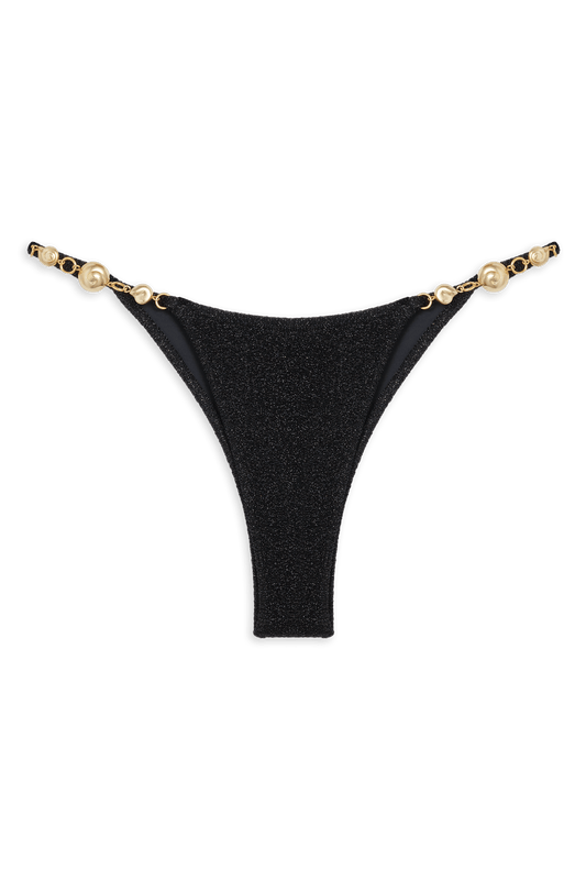Splash Bikini Bottom // Black lurex - Reina Olga