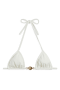 Splash Bikini Top // White Suede - Reina Olga - BIKINI SET