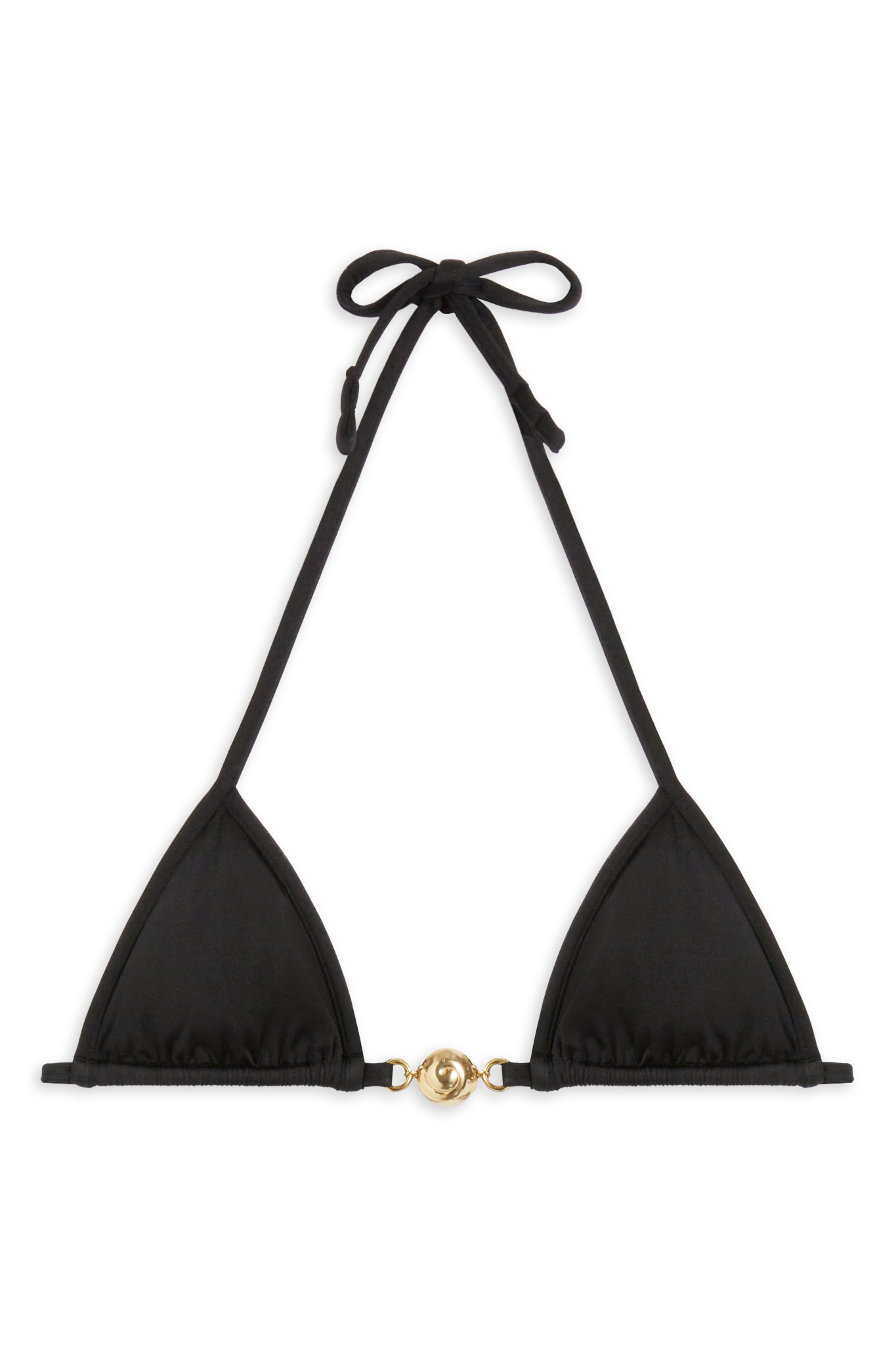 Splash Bikini Top // Black Shiny - Reina Olga