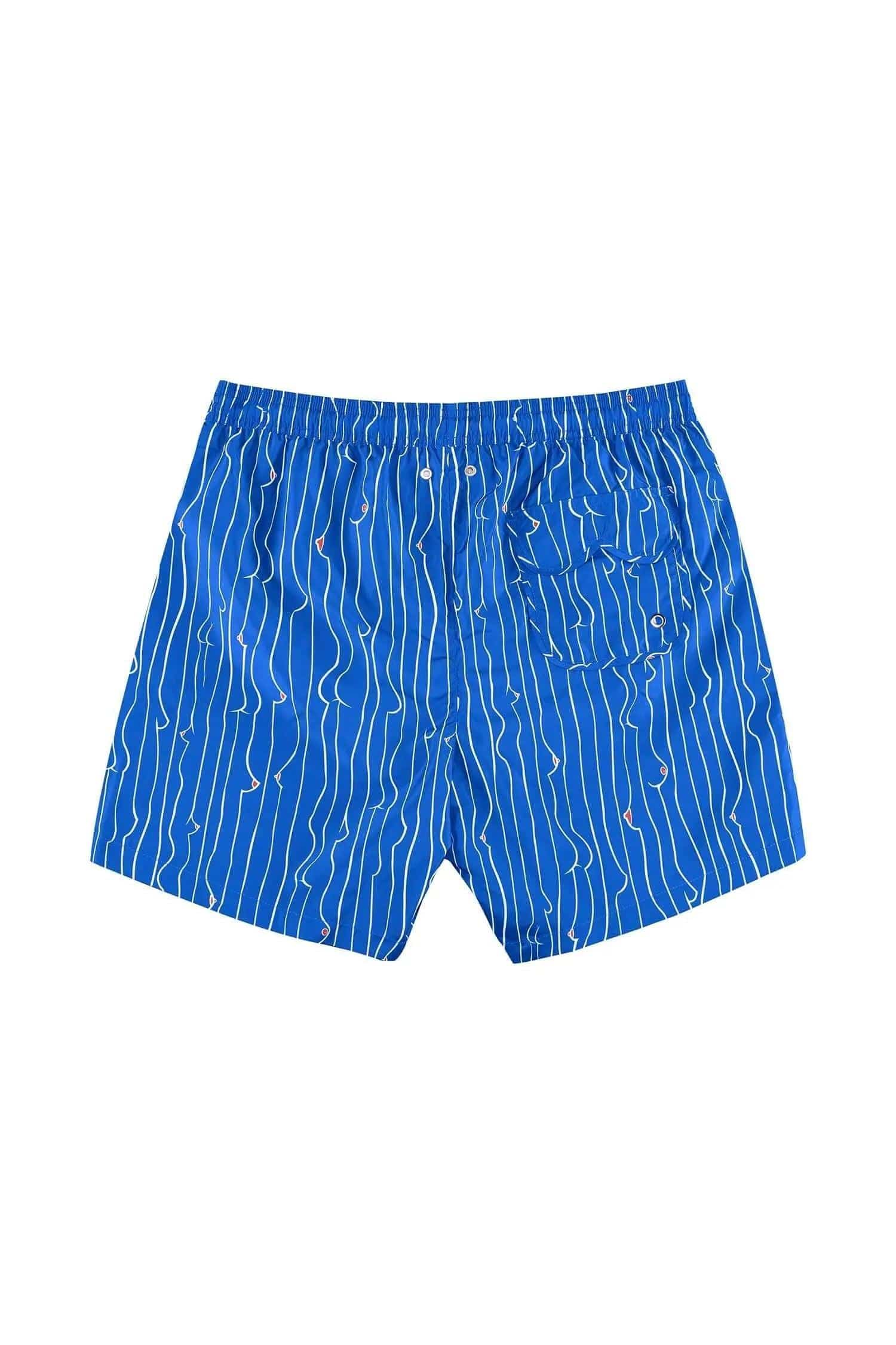 Ercole swim trunk // Blue stripes - Reina Olga - SHORTS
