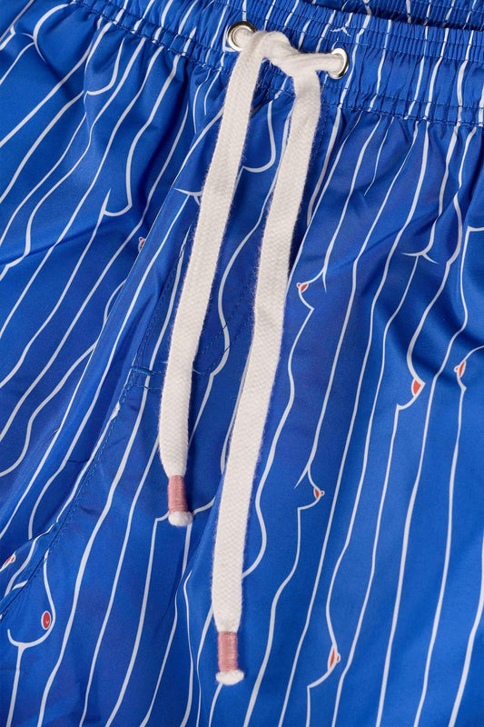 Ercole swim trunk // Blue stripes-Reina Olga