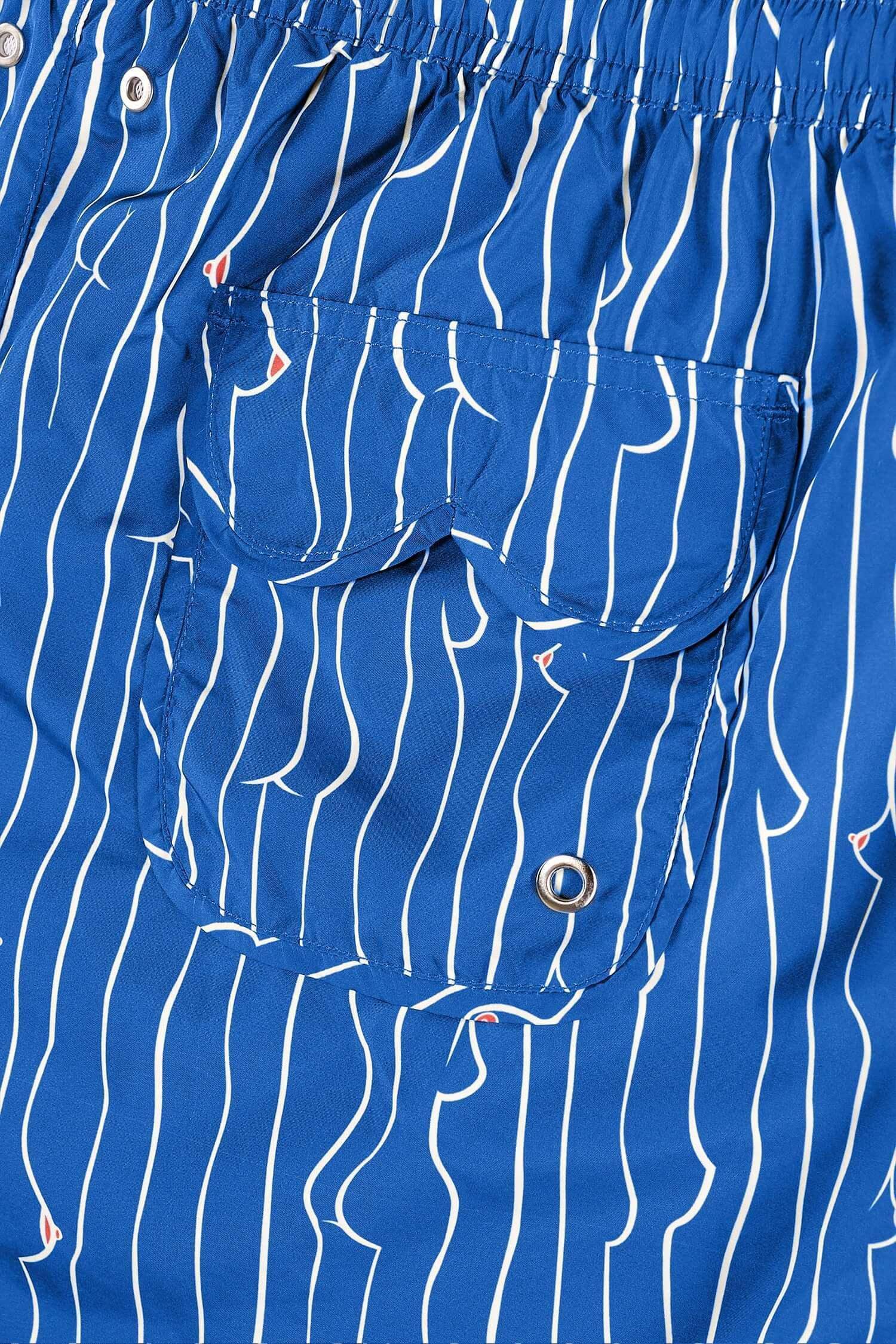 Ercole swim trunk // Blue stripes - Reina Olga - SHORTS