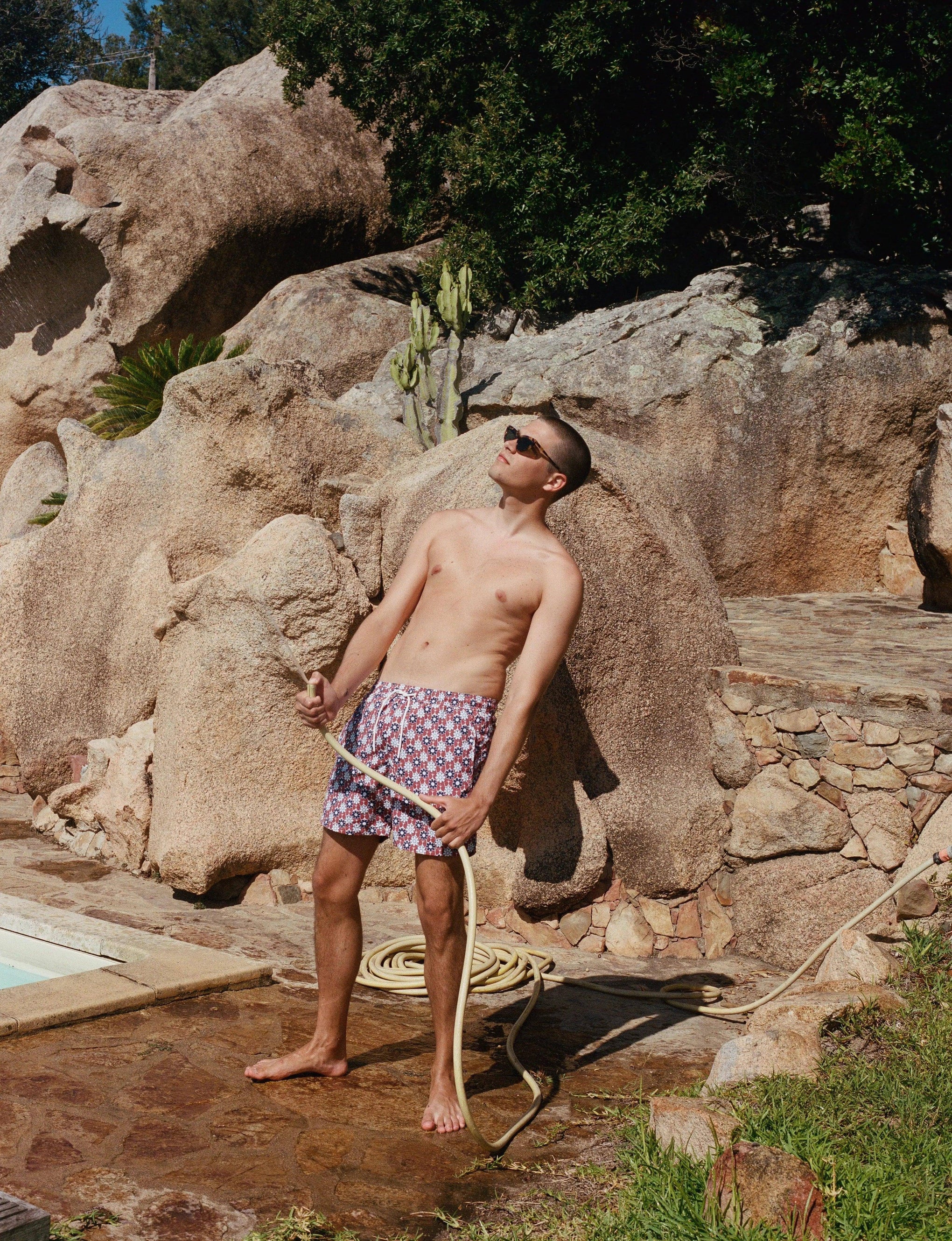 Ercole swim trunk // Terracotta Daisy - Reina Olga - SHORTS