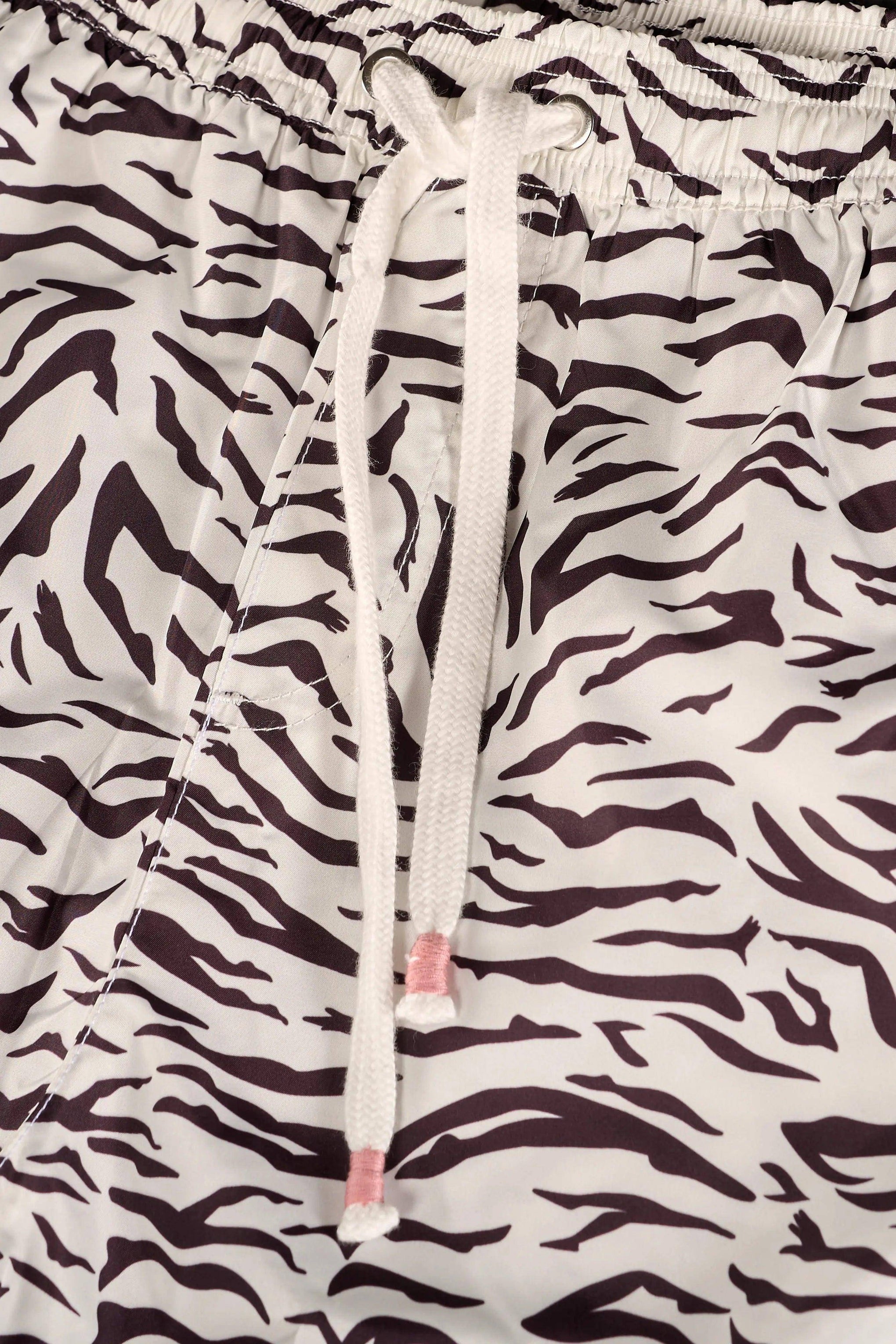 Ercole swim trunk // White brown Tiger - Reina Olga - SHORTS